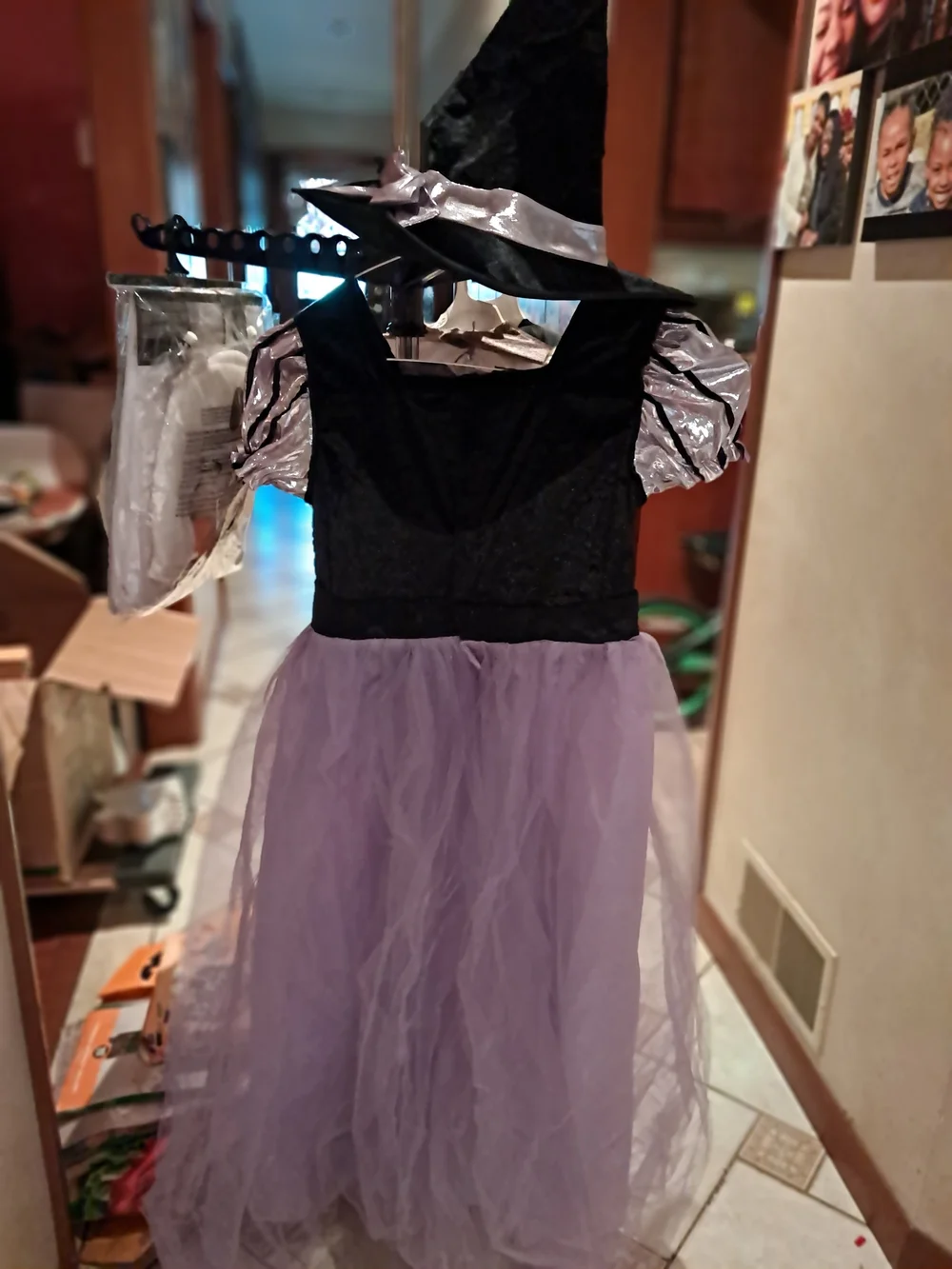 Kids' Purple Fancy Witch Costume - Large
